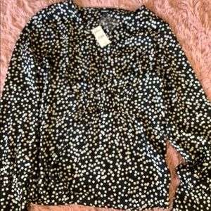 NWT Express black & white blouse